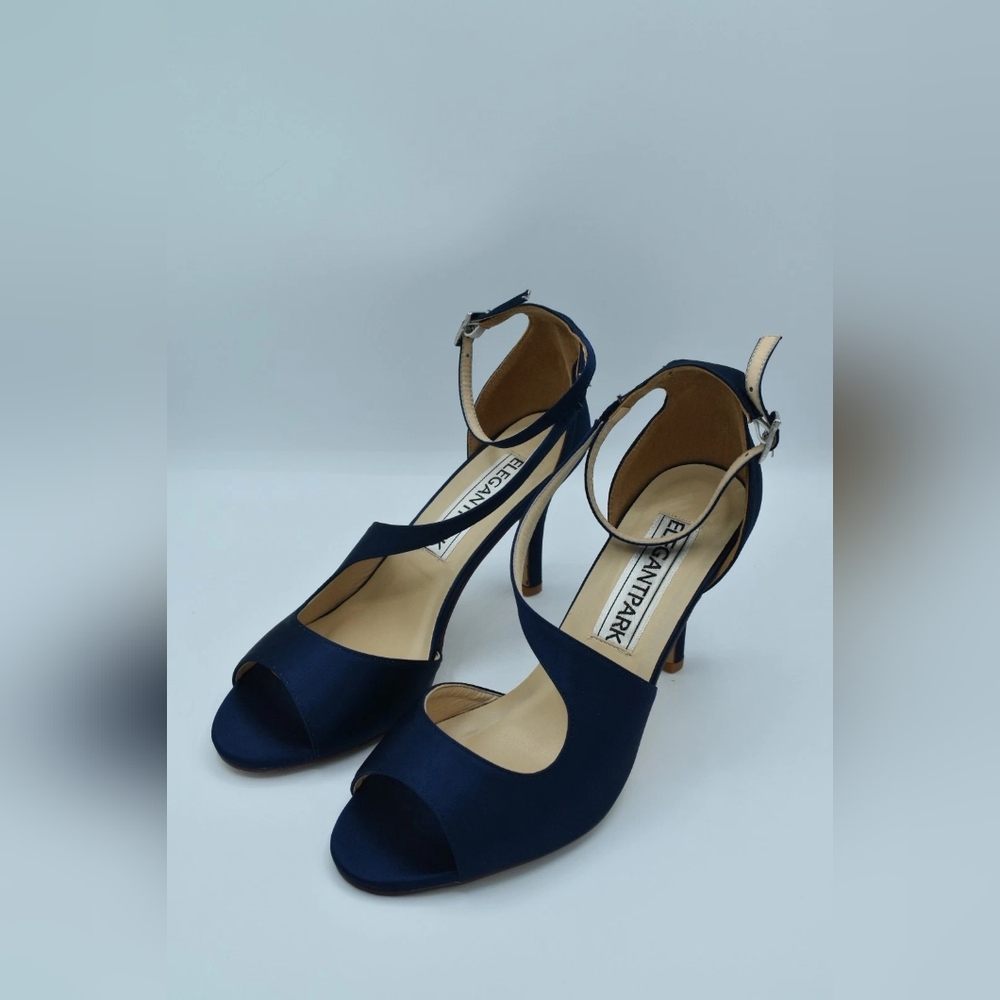 Elegant Navy Blue Women's Heels